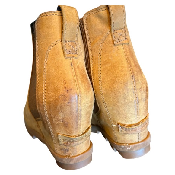 Sorel Lea Wedge Joan of Arctic Chelsea Wedge Camel Brown Black 7 - Picture 10 of 14